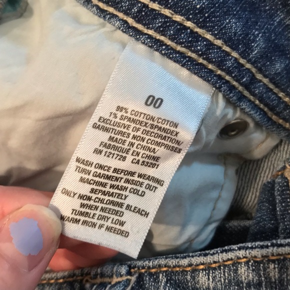 Vintage Y2K Aeropostale distressed denim short shorts - Picture 5 of 8